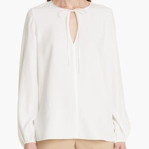 Lafayette 148 Lantern Sleeve Silk Blouse